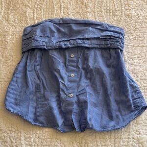 Zara Blue Striped Women's Top